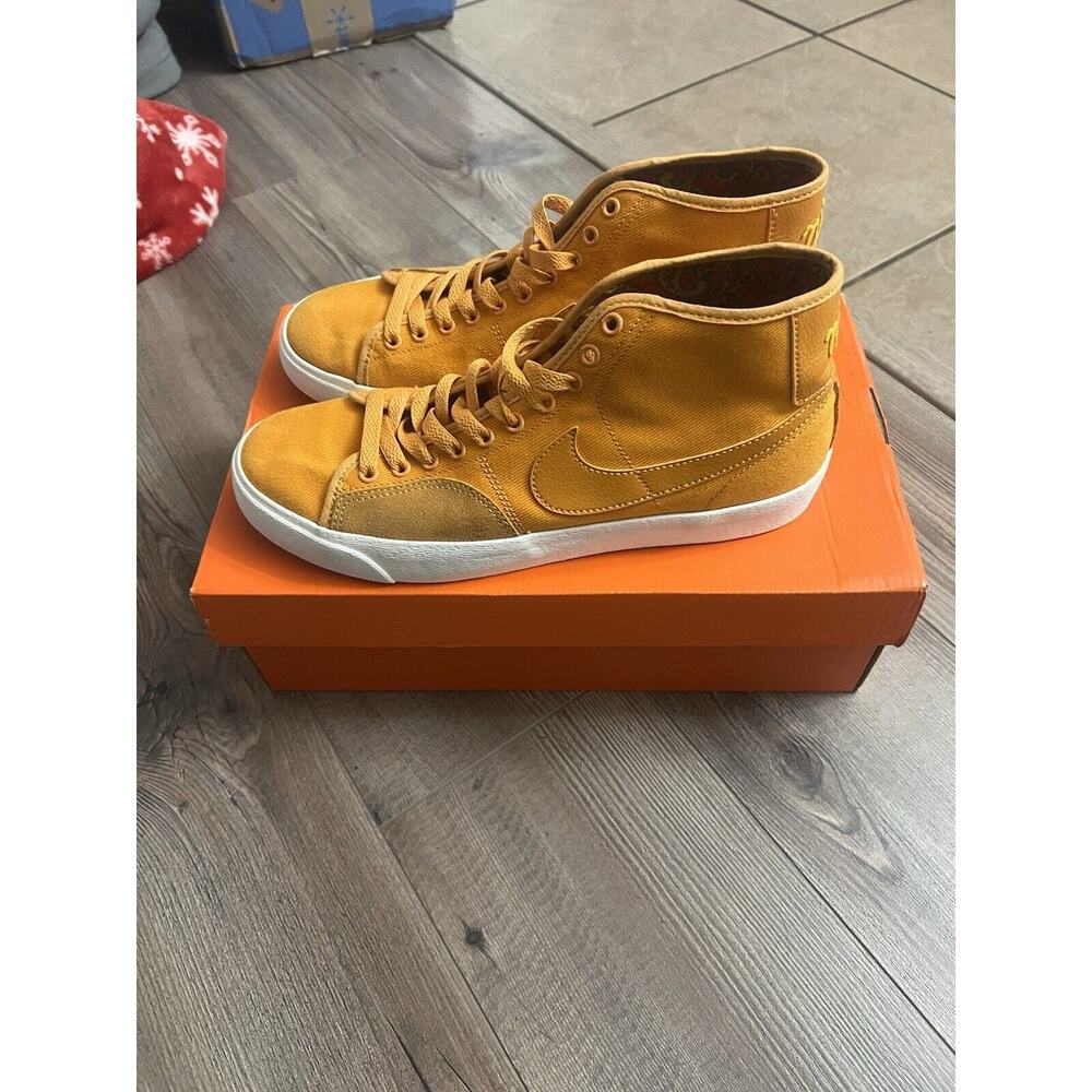 Size 8 - Nike Blazer Court Premium SB Mid Light Curry - Picture 2 of 7